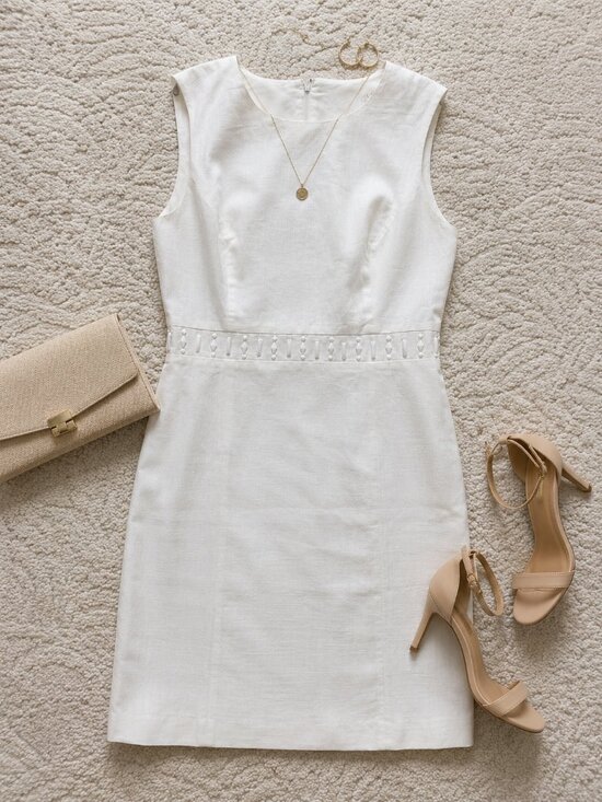 Kasper Dresses & Skirts - Kasper White Sleeveless Midi Dress Size 14 and 16 NWT